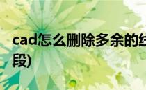 cad怎么删除多余的线(cad怎么删除多余的线段)
