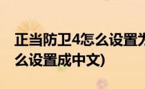 正当防卫4怎么设置为简体中文(正当防卫4怎么设置成中文)
