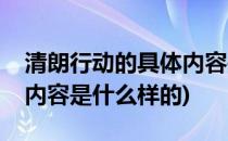 清朗行动的具体内容是什么(清朗行动的具体内容是什么样的)