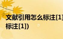 文献引用怎么标注[1](论文参考文献引用怎么标注[1])