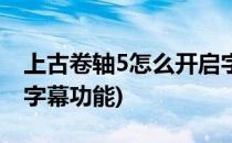 上古卷轴5怎么开启字幕(上古卷轴5怎么开启字幕功能)