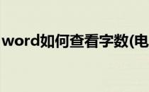 word如何查看字数(电脑word如何查看字数)