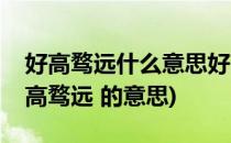 好高骛远什么意思好高骛远的意思是什么(好高骛远 的意思)