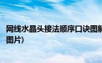 网线水晶头接法顺序口诀图解(网线水晶头接法顺序口诀图解图片)