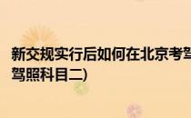 新交规实行后如何在北京考驾照(新交规实行后如何在北京考驾照科目二)