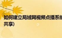 如何建立局域网视频点播系统(如何建立局域网视频点播系统共享)