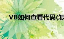 VB如何查看代码(怎么查看vb程序代码)