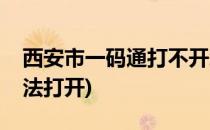 西安市一码通打不开怎么办(西安市一码通无法打开)