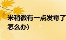 米稍微有一点发霉了怎么办(米有点儿发霉了怎么办)