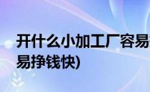 开什么小加工厂容易挣钱(开什么小加工厂容易挣钱快)
