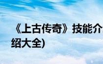 《上古传奇》技能介绍(《上古传奇》技能介绍大全)