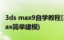 3ds max9自学教程[2]3D怎样建模型(3ds max简单建模)
