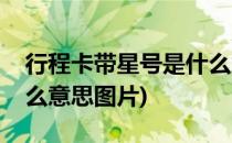 行程卡带星号是什么意思(行程卡带星号是什么意思图片)