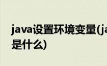 java设置环境变量(java设置环境变量的作用是什么)