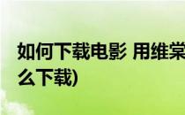 如何下载电影 用维棠下载(维棠视频下载器怎么下载)