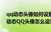 qq动态头像如何设置qq动态头像设置方法(动态QQ头像怎么设置)