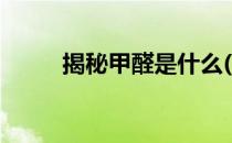 揭秘甲醛是什么(甲醛究竟是什么)