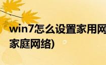 win7怎么设置家用网络(windows7怎么设置家庭网络)