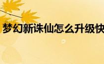 梦幻新诛仙怎么升级快(梦幻新诛仙升级快吗)
