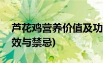 芦花鸡营养价值及功效(芦花鸡营养价值及功效与禁忌)