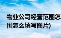 物业公司经营范围怎么填写(物业公司经营范围怎么填写图片)