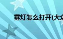 雾灯怎么打开(大众后雾灯怎么打开)