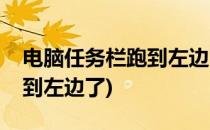 电脑任务栏跑到左边了(win10电脑任务栏跑到左边了)