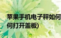 苹果手机电子秤如何打开(苹果手机电子秤如何打开盖板)