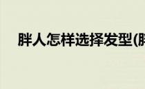 胖人怎样选择发型(胖人怎样选择发型女)