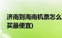 济南到海南机票怎么买(济南到海南机票怎么买最便宜)