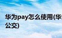 华为pay怎么使用(华为pay怎么使用银行卡刷公交)
