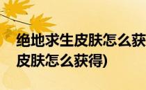 绝地求生皮肤怎么获得怎么使用(绝地求生的皮肤怎么获得)