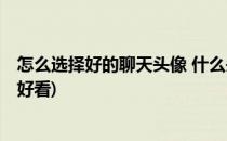 怎么选择好的聊天头像 什么头像好看 有品位(用什么头像才好看)