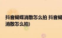 抖音蝴蝶消散怎么拍 抖音蝴蝶消失特效怎么弄(抖音里蝴蝶消散怎么拍)