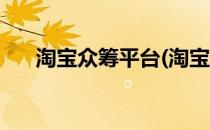 淘宝众筹平台(淘宝众筹平台申请条件)