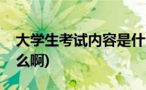 大学生考试内容是什么(大学生考试内容是什么啊)