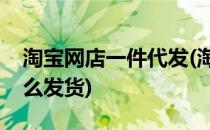 淘宝网店一件代发(淘宝一件代发怎么操作怎么发货)