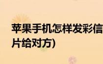 苹果手机怎样发彩信(苹果手机怎样发彩信相片给对方)