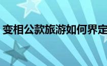 变相公款旅游如何界定(什么叫变相公款旅游)