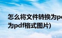 怎么将文件转换为pdf格式(怎么将文件转换为pdf格式图片)