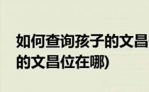 如何查询孩子的文昌位在哪里(怎样知道孩子的文昌位在哪)