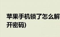 苹果手机锁了怎么解开(苹果手机锁了怎么解开密码)