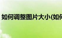 如何调整图片大小(如何调整图片大小和像素)