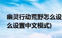 幽灵行动荒野怎么设置中文(幽灵行动荒野怎么设置中文模式)