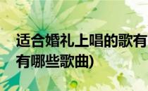 适合婚礼上唱的歌有哪些(适合婚礼上唱的歌有哪些歌曲)