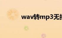 wav转mp3无损转换不太现实