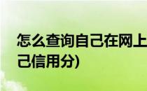 怎么查询自己在网上的信用分数(怎样查询自己信用分)