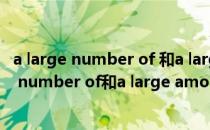 a large number of 和a large amount of的区分?(a large number of和a large amount of有什么区别)