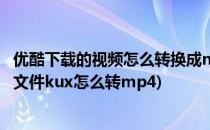 优酷下载的视频怎么转换成mp4 优酷KUX视频转MP4(优酷文件kux怎么转mp4)