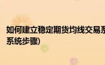 如何建立稳定期货均线交易系统(如何建立稳定期货均线交易系统步骤)
